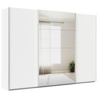 Schwebetürenschrank + Spiegel B: 315cm Feldkirch Weiß - Silberfarben/Weiß, MODERN, Holzwerkstoff (315/229/62cm)