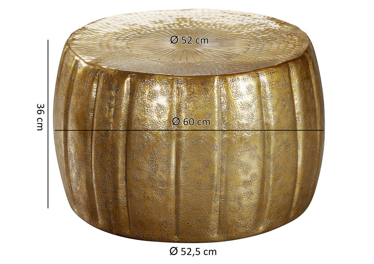Konferenční stolek JAMAL zlatý - barvy zlata, Lifestyle, kov (60/60/36cm) - MID.YOU