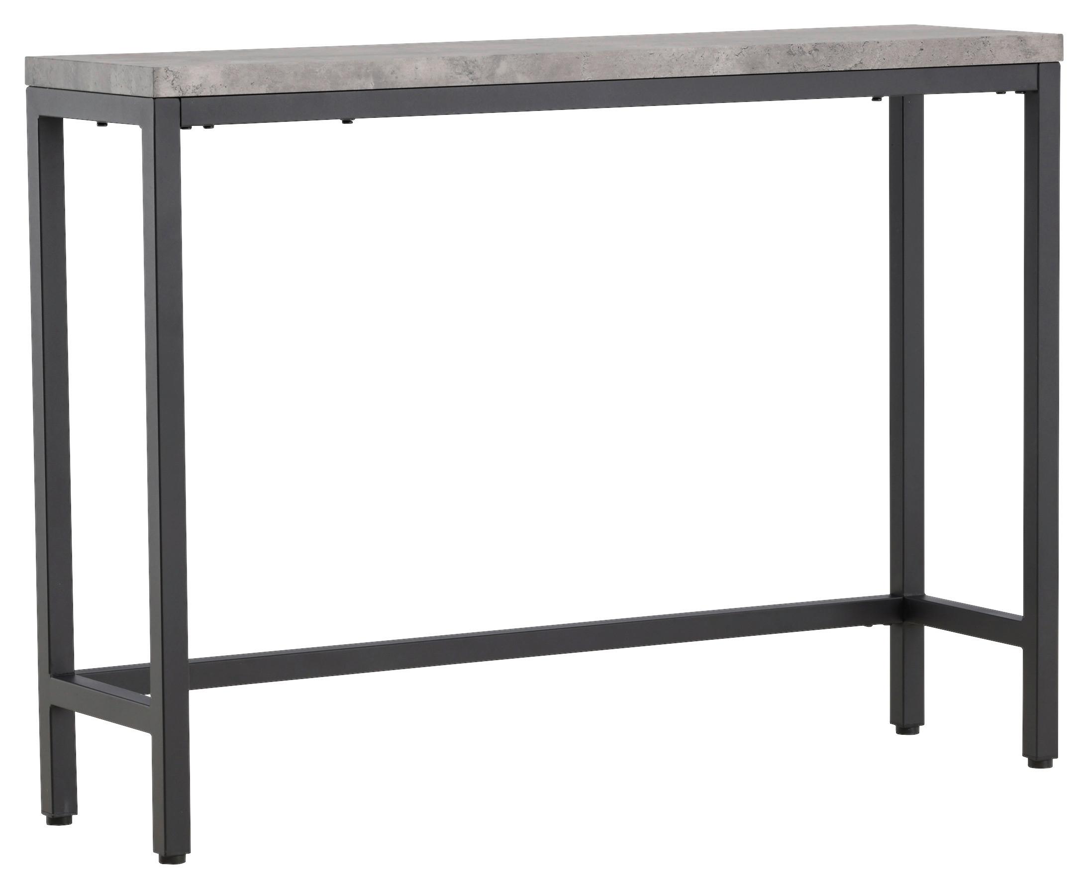 Beistelltisch Rise - Schwarz/Grau, Design, Holzwerkstoff/Metall (110/30/80cm) - Livetastic