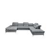 Wohnlandschaft Melfi - Anthrazit/Silberfarben, MODERN, Textil (168/350/245cm) - MID.YOU