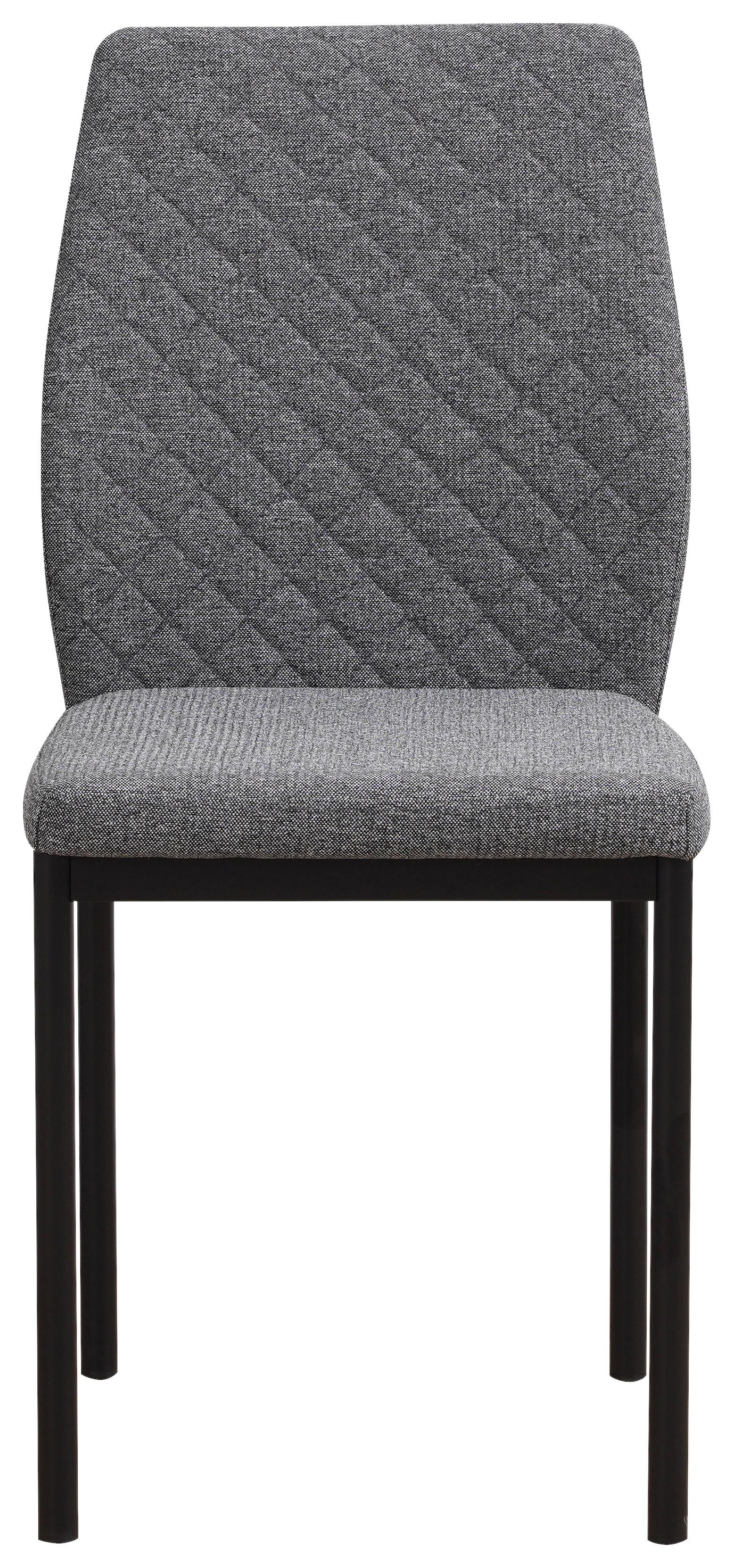 Židle MIA -CENOVÝ TRHÁK- - šedá/černá, Basics, kov/textil (44/90/56cm) - Based