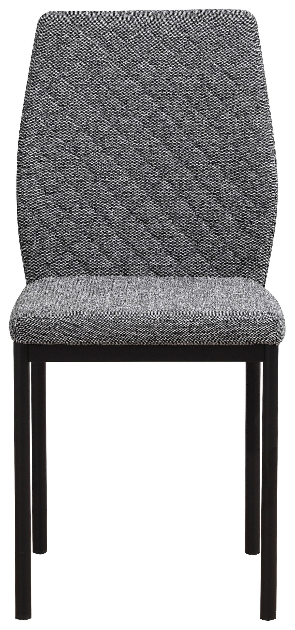Židle MIA -CENOVÝ TRHÁK- - šedá/černá, Basics, kov/textil (44/90/56cm) - Based