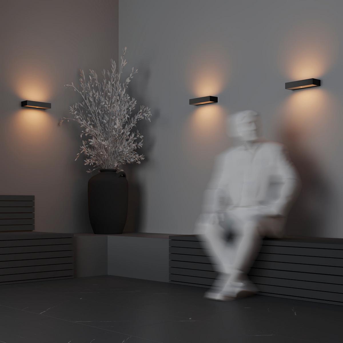 Außenwandleuchte Lot - Graphitfarben, MODERN, Metall (30/12/5,5cm) - MAYTONI