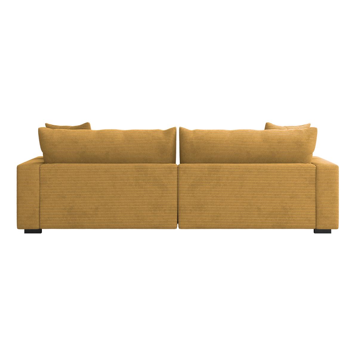 Big Sofa Pelle Mit Kissen B: 261 Cm Senfgelb - Wengefarben/Senfgelb, Trend, Textil (261/124cm) - Luca Bessoni