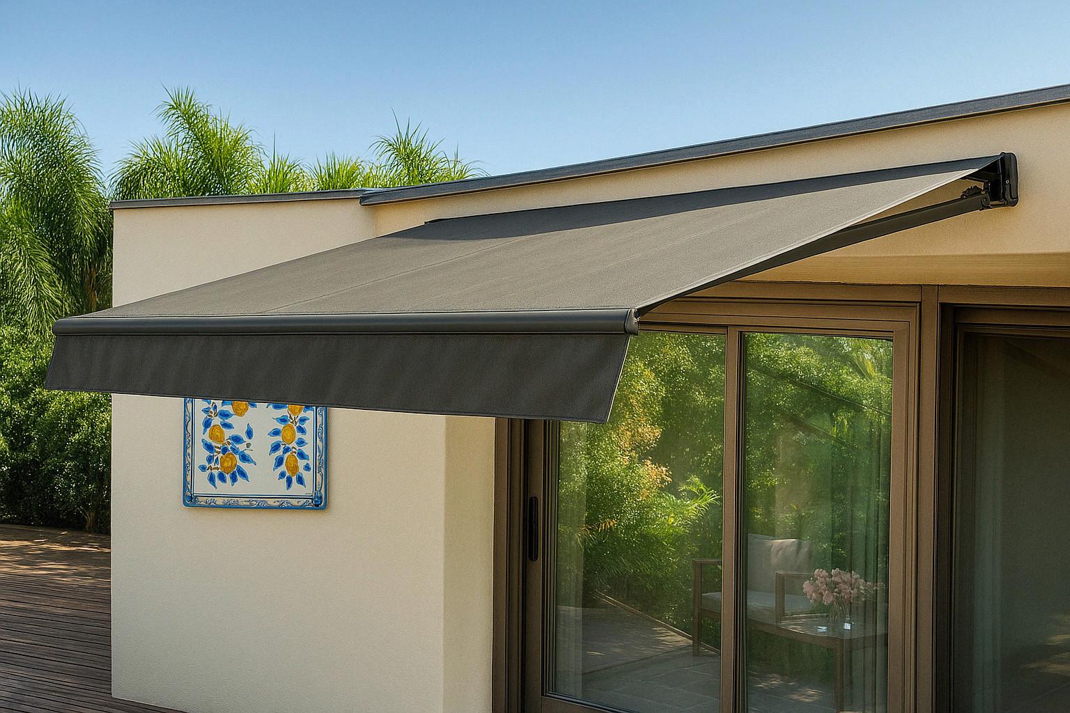 MARKISE ELEKTRI. MARKISE 295X200 ANTHR - Dunkelgrau/Anthrazit, MODERN, Kunststoff/Metall (200/20/295cm) - Gardenson