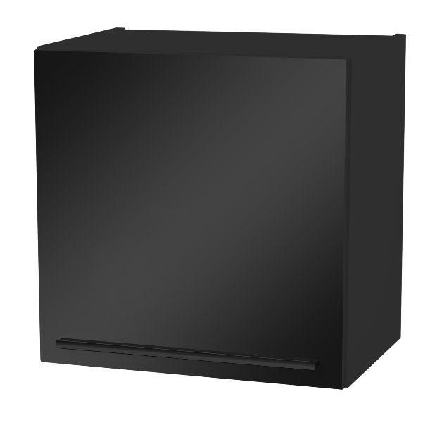 Horná skrinka Jacqueline 50cm - čierna, Modern, kompozitné drevo (50/50/34,6cm)