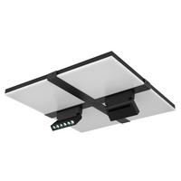 Led-deckenleuchte 48118-30 - Opal/Schwarz, Design, Kunststoff/Metall (45/45/16,1cm) - Globo