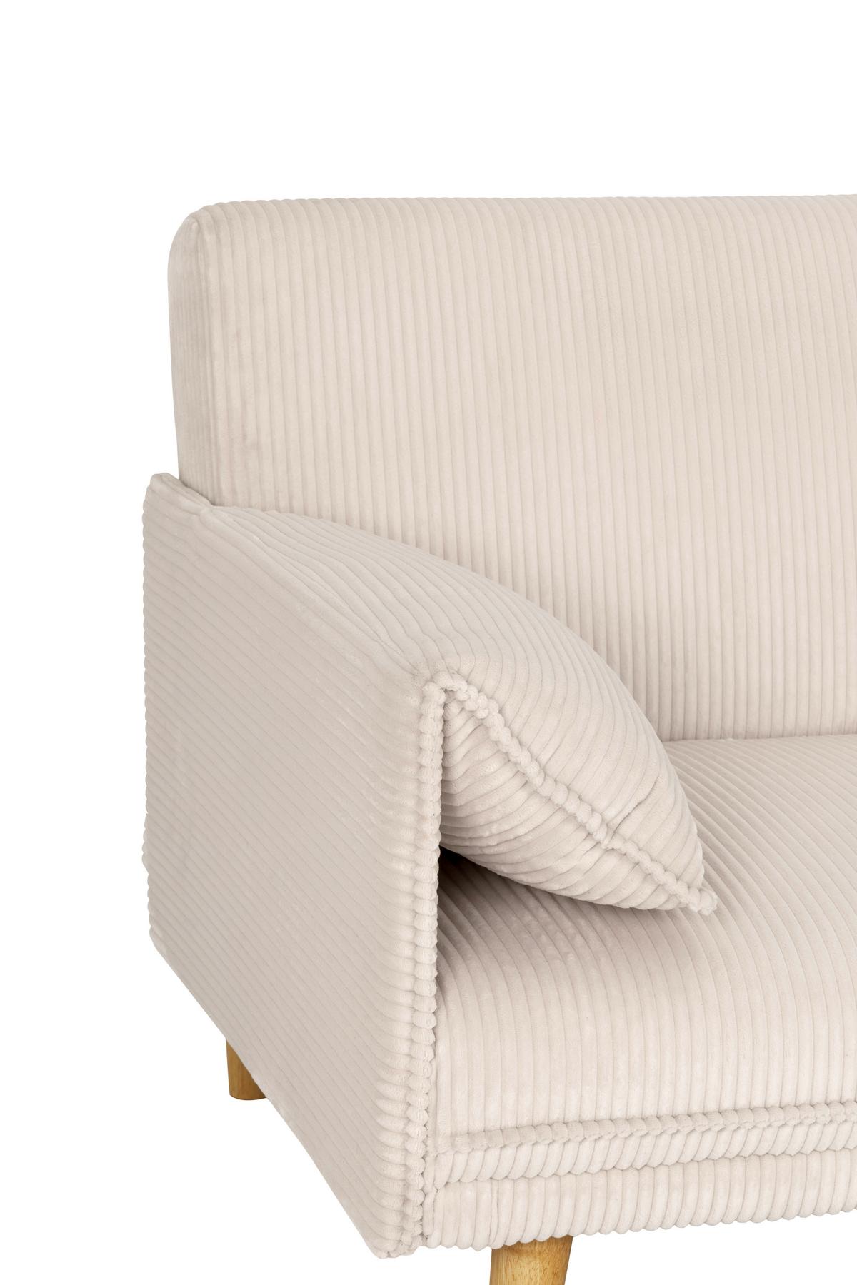 Kanapéágy Como - krémszínű, Design, textil (193/81/92cm) - Livetastic