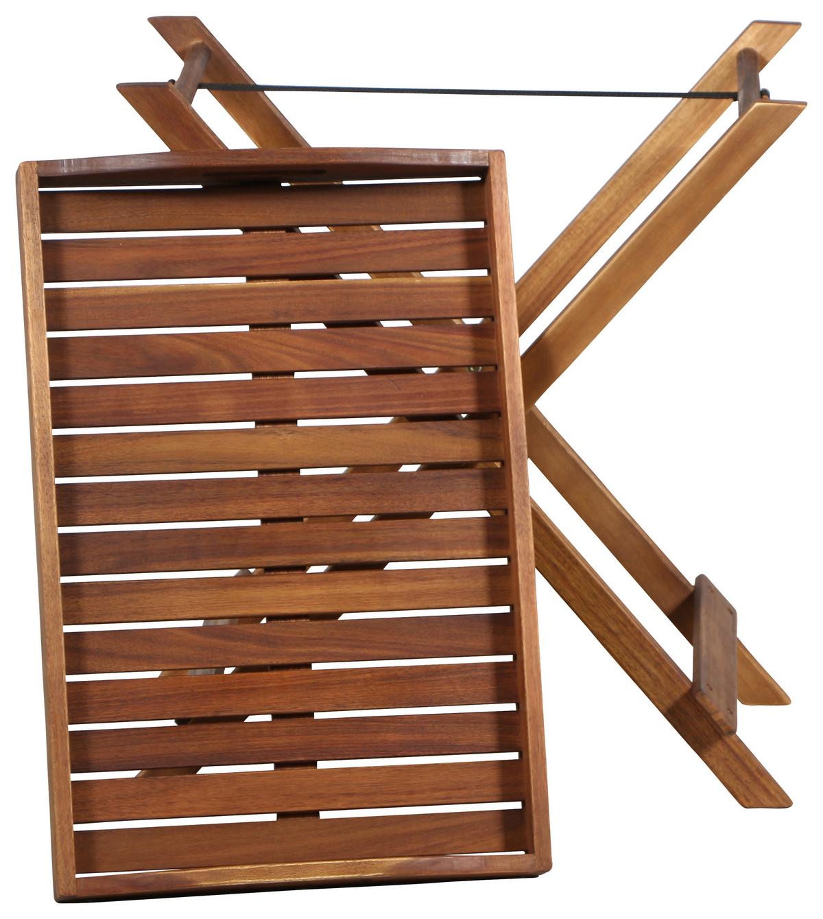 Gartentisch Klappbar Akazienholz L 60 Cm - Akaziefarben, MODERN, Holz (60/40,5/66,5cm) - Siena Garden