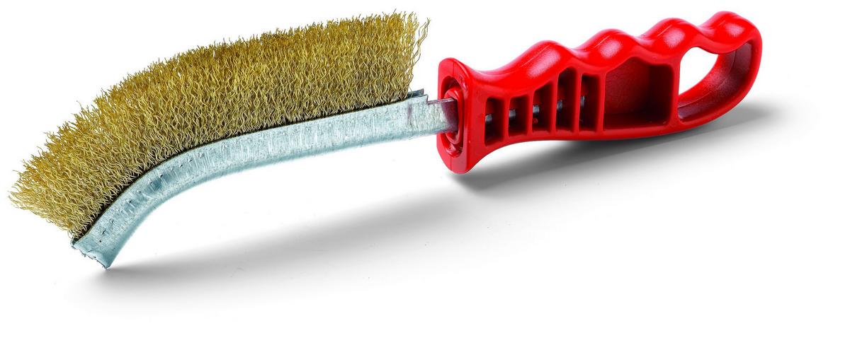 Drótkefe Drótkefe - piros, Basics, műanyag/fém (26/6/2cm)