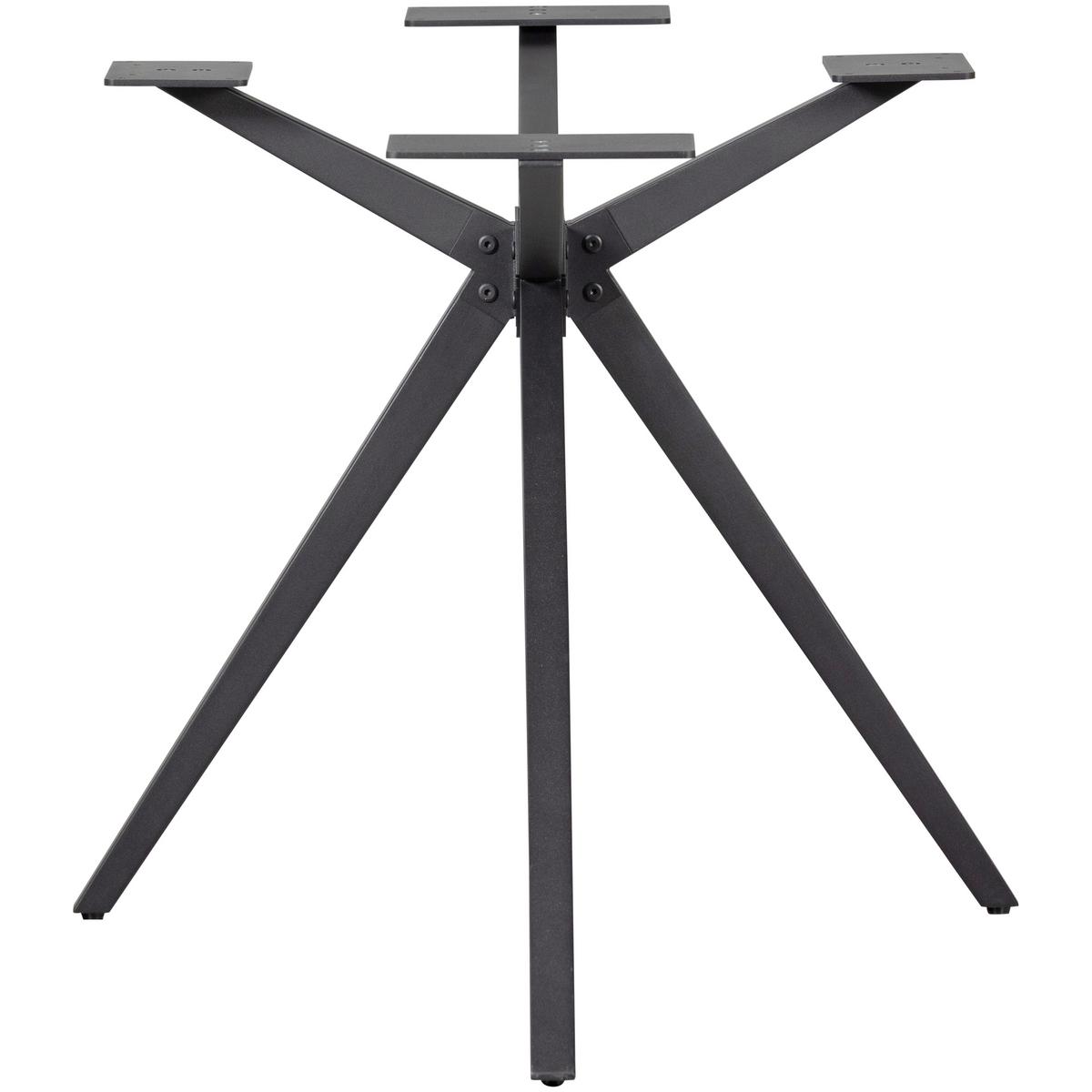 TISCHGESTELL Tablo Schwarz B: 80cm - Schwarz, MODERN, Metall (80/72/80cm) - Livetastic