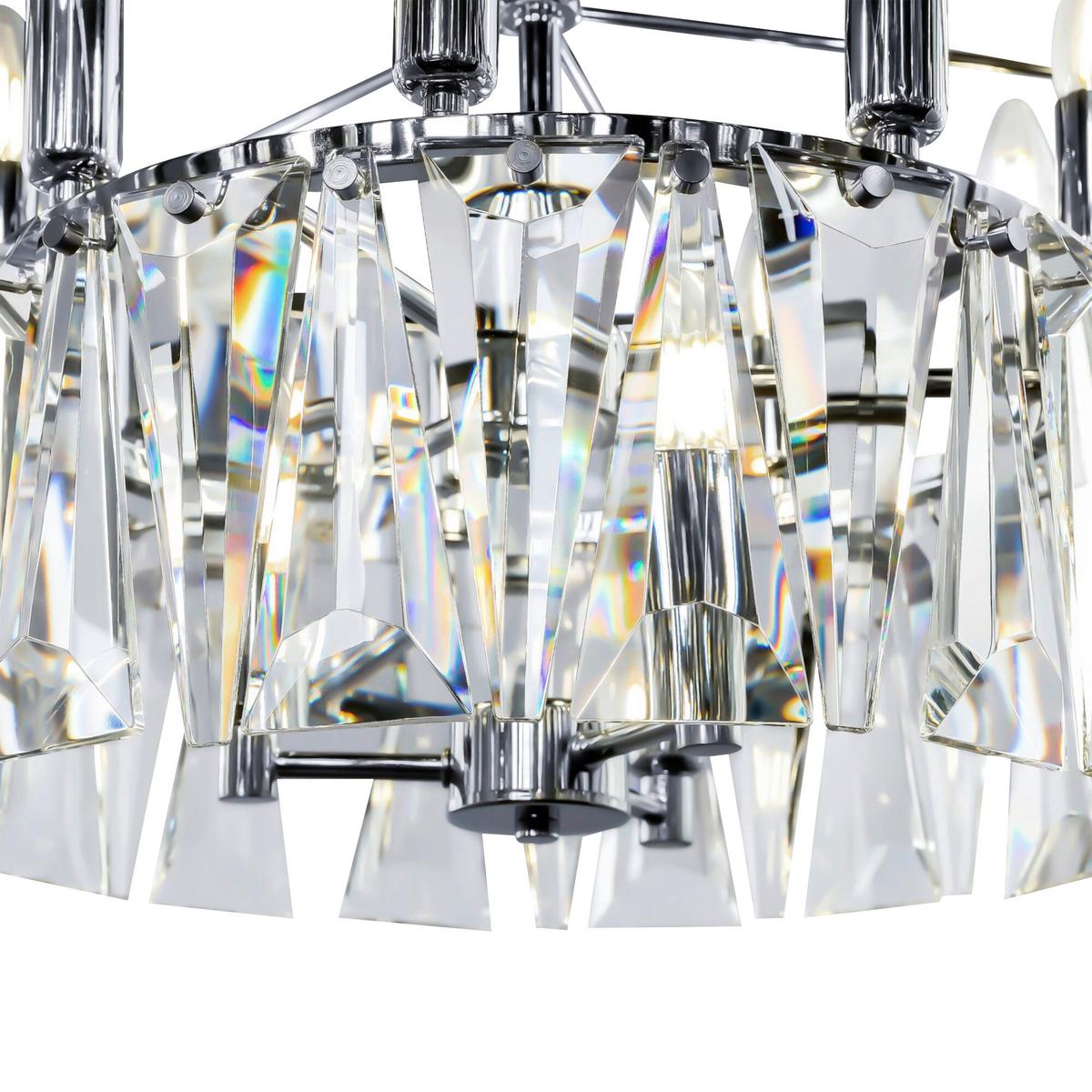 Pendelleuchte Puntes - Chromfarben, Basics, Glas/Metall (68/37/68cm) - MAYTONI