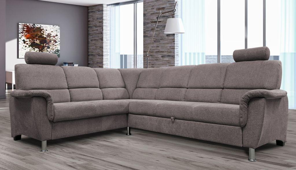 Sedačka MARSYLIA, ľavá, sivohnedý velúr, s relax.rohom - černá/barvy stříbra, Design, kov/dřevo (216/270cm) - MID.YOU
