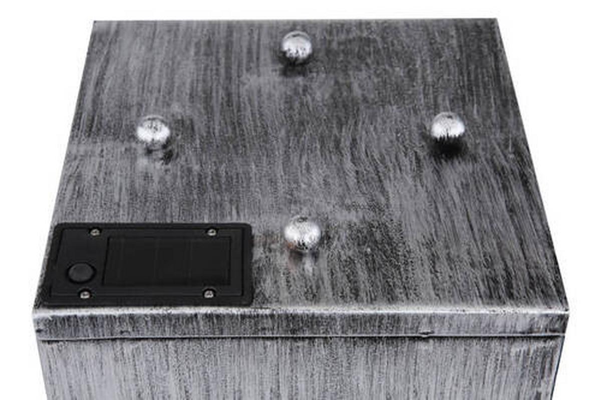 Solarleuchte 0,06 Watt Metall - Silberfarben, Design, Metall (25/59/25cm) - Globo