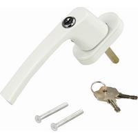 Fenstergriff Abschließbar Aluminium Weiß mit Schlüssel - Weiß, KONVENTIONELL, Metall