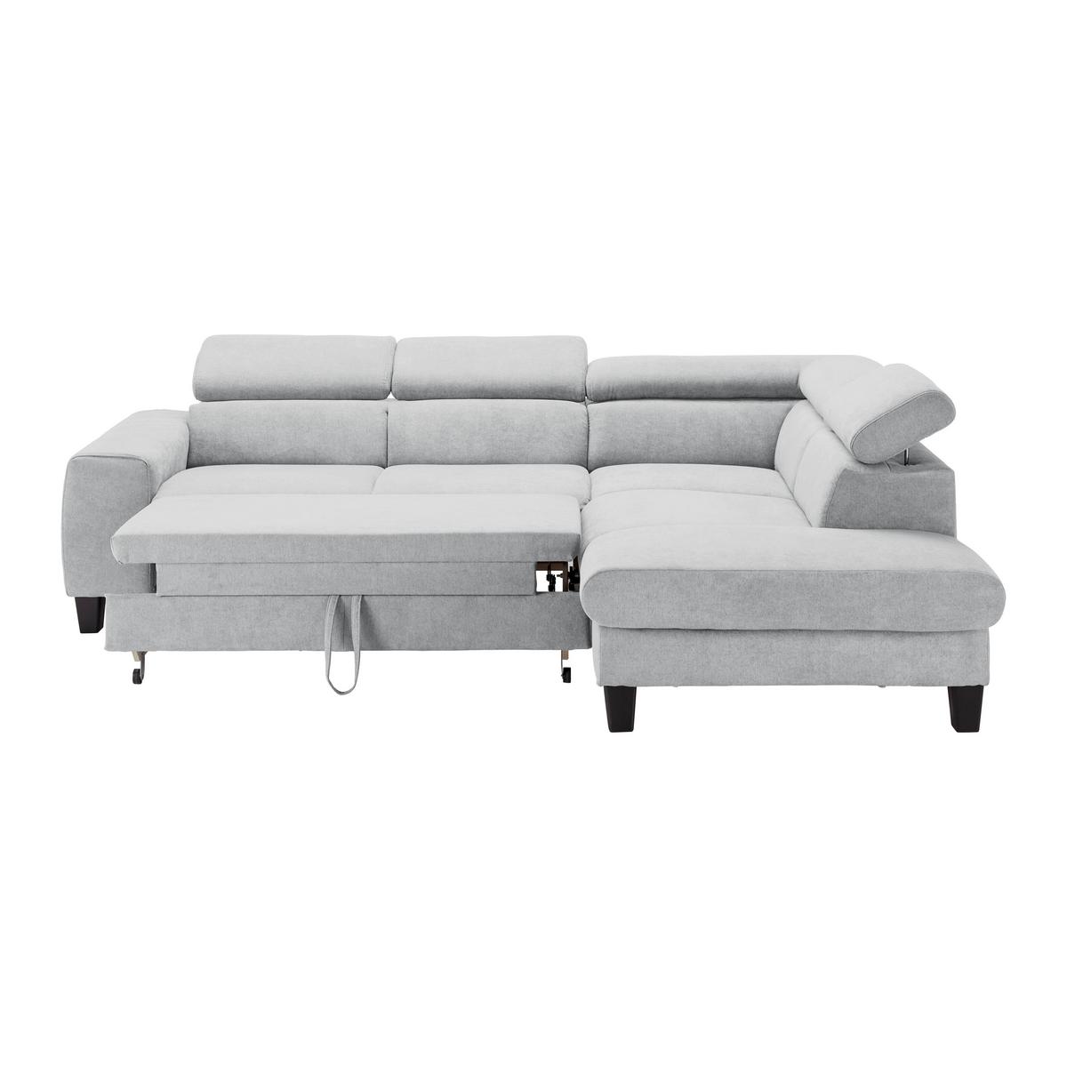 Sedacia súprava Malibu svetlosivá - svetlosivá, Modern, drevo/textil (249/88/207cm) - Bessagi Home