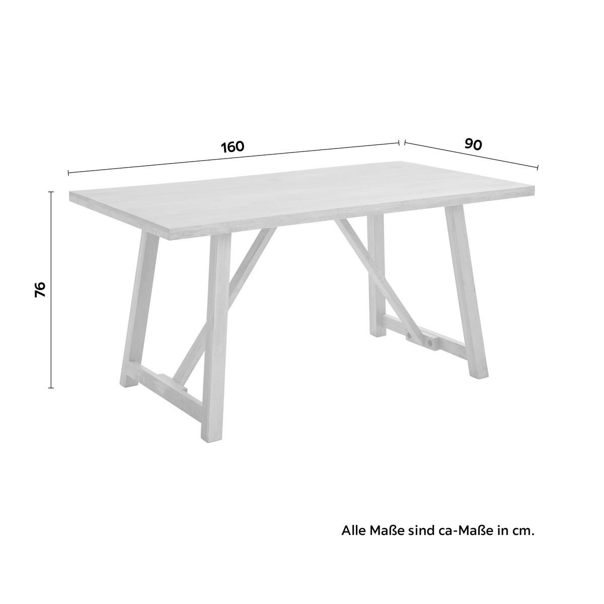 Jídelní stůl ROSA 160cm - světle hnědá, Trend, dřevo (160/90/76cm) - Livetastic
