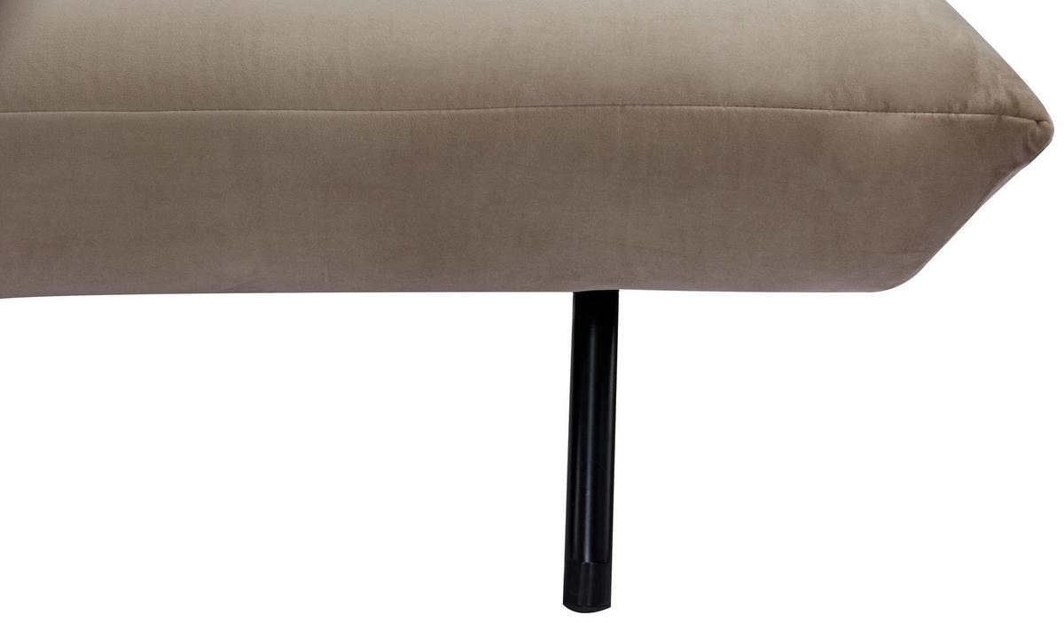 Rozkladacia pohovka JARVIS, svetlohnedý zamat - čierna/taupe, Modern, kov/textil (185/82/62cm) - MID.YOU