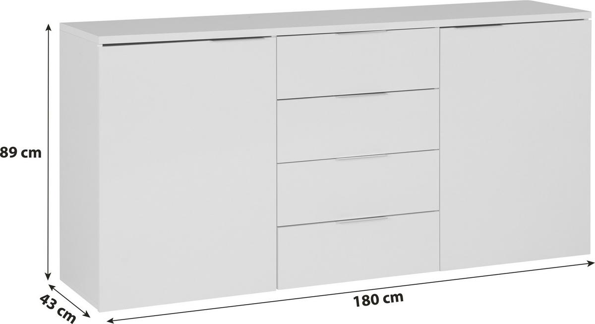 Komód Split 2 - fehér, Modern, fa (180/89/43cm) - Luca Bessoni