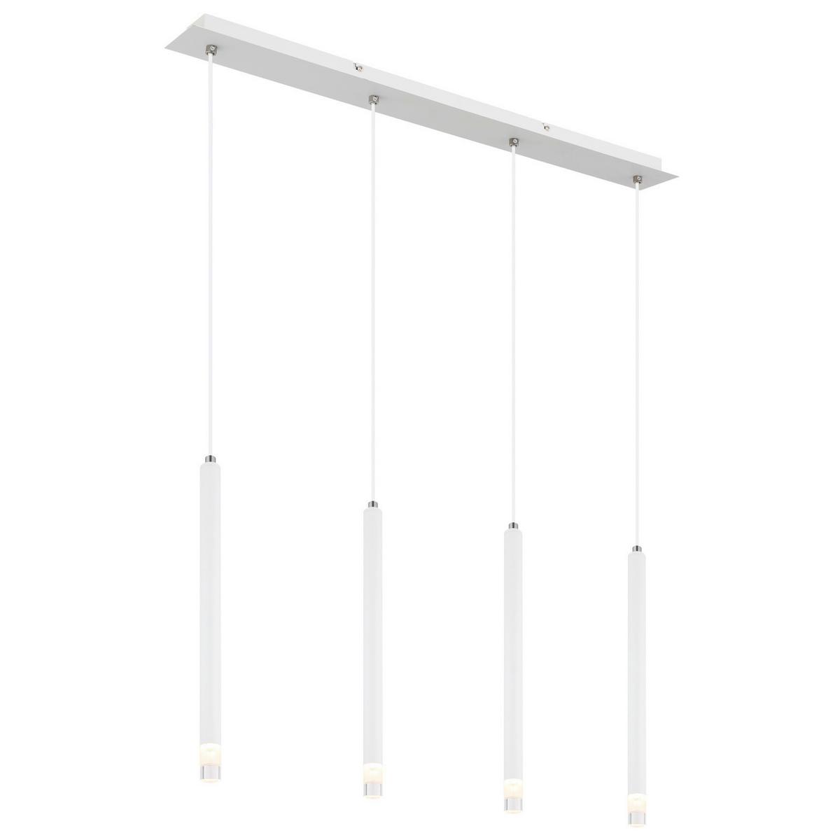 ZÁVESNÉ SVIETIDLO RYAN - číra/biela, Modern, kov/textil (76/8/120cm)