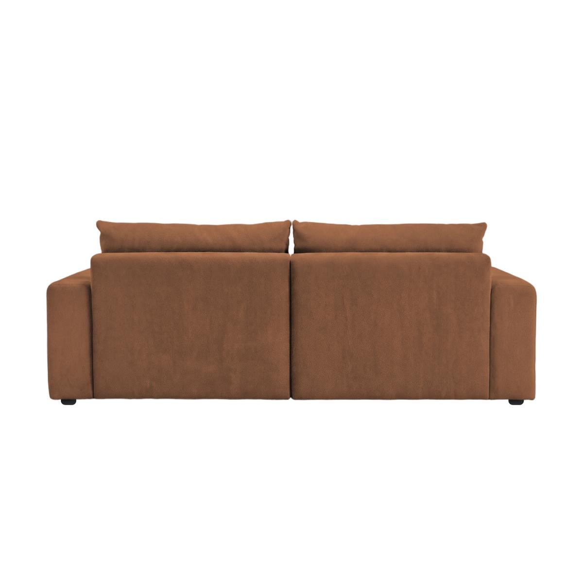 Megasofa Mega Chenille terracotta, B: 255cm - Terracotta/Schwarz, Trend, Textil (255/94/126cm) - Luca Bessoni