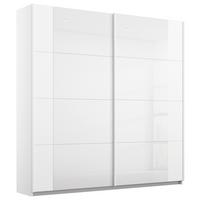 Schwebetürenschrank Artemis B: 181 Cm Weiß/weiß Hochglanz - Weiß Hochglanz/Weiß, MODERN, Glas/Holzwerkstoff (181/210/62cm) - Rauch Möbel