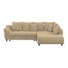 Ecksofa Mit Schlaffunktion Mendoza New Chenille 309x197cm - Beige/Schwarz, KONVENTIONELL, Textil (309/197cm) - Ondega
