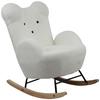 Kinder-Schaukelstuhl Teddy Weiß B: 59 cm - Weiß, Basics, Holz/Textil (59/70/62cm) - Livetastic