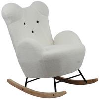 Kinder-Schaukelstuhl Teddy Weiß B: 59 cm - Weiß, Basics, Holz/Textil (59/70/62cm) - Livetastic