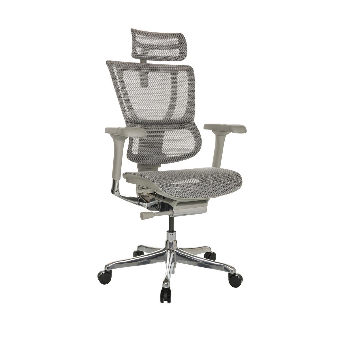 Drehstuhl Ergohuman Slim I G - Hellgrau, Basics, Kunststoff/Textil (69/116-138/66cm) - MID.YOU