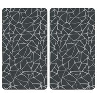 Herdabdeckplatte Grau/schwarz/mosaik - Schwarz/Grau, Basics, Glas (50/28.5/0.4cm) - Kesper