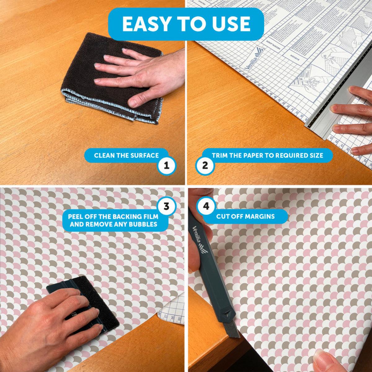 Klebefolie Multicolor Flakes 45x200 Cm - Multicolor/Rosa, Basics (45/200cm)