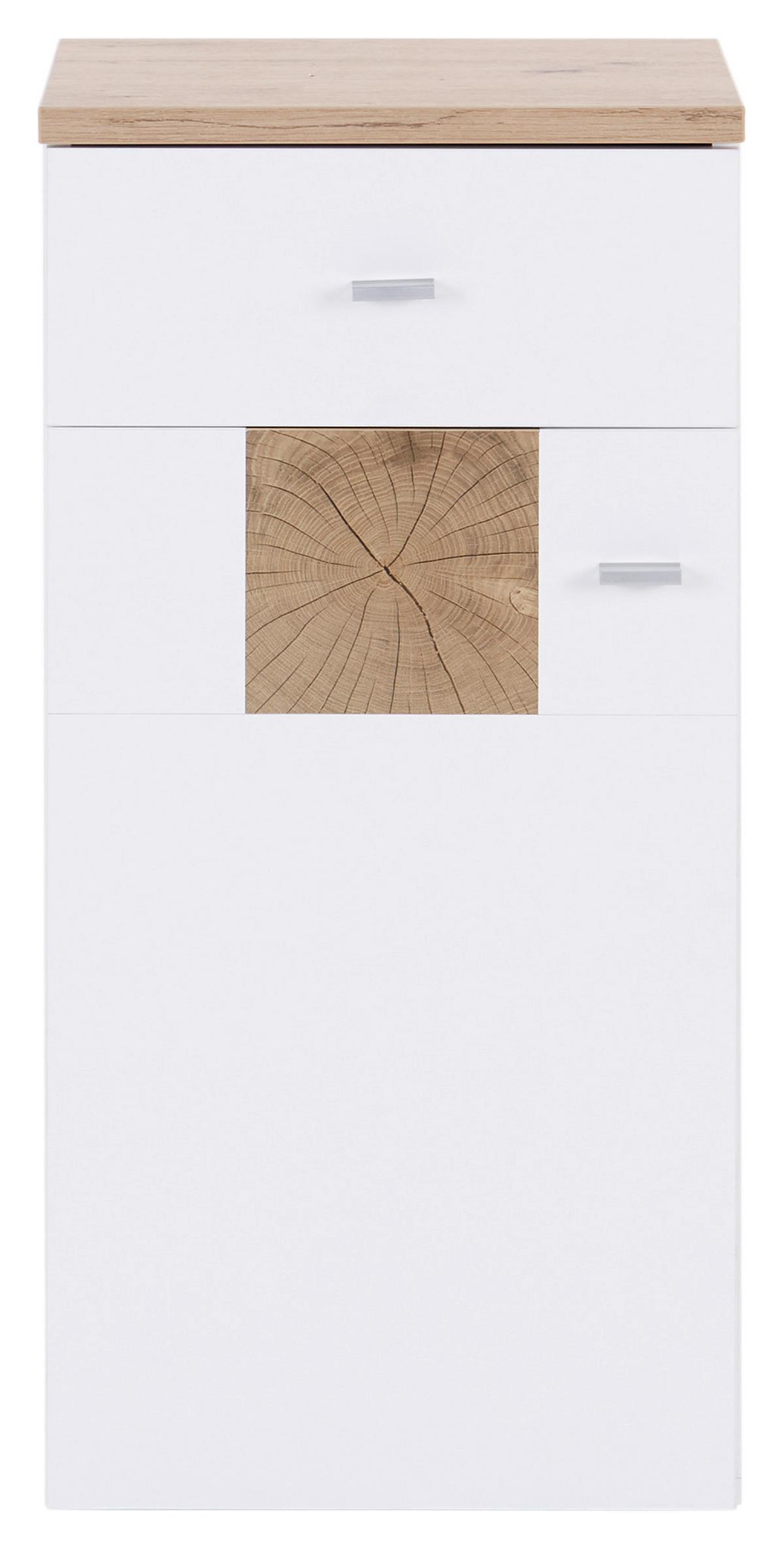 Unterschrank Daniel Daels 3 B: 40 cm Weiß/Artisan Eiche - KONVENTIONELL, Holzwerkstoff (40/83,2/37cm)