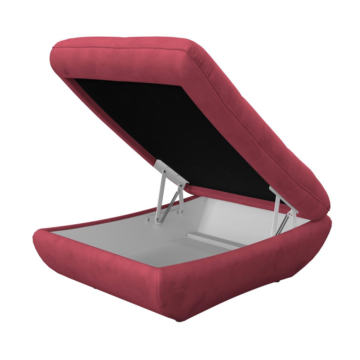 Hocker Park - Koralle/Schwarz, MODERN, Textil (107/75cm) - Luca Bessoni