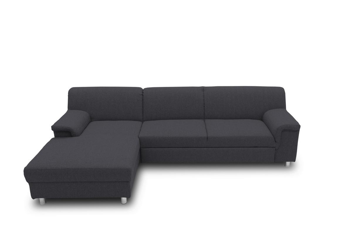 Ecksofa Jamie Rücken Echt Schlammfarben Webstoff - Chromfarben/Schlammfarben, KONVENTIONELL, Textil (150/251cm) - MID.YOU