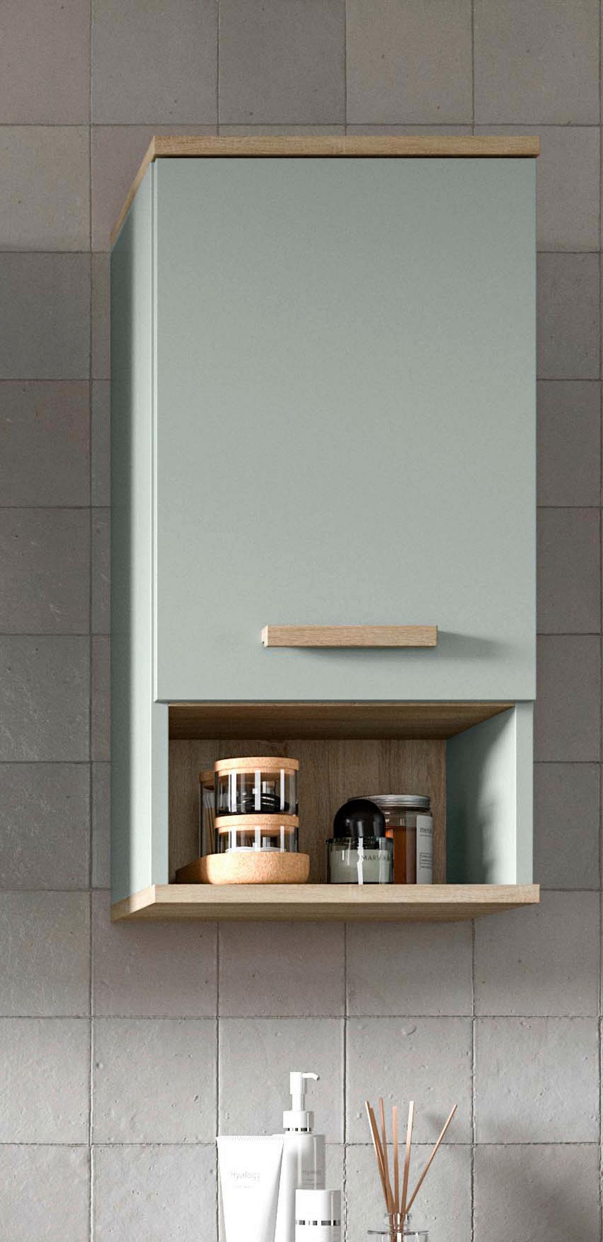 Hängescrank Star Eiche/graugrün B: 34 Cm - Graugrün/Eiche San Remo, MODERN, Holzwerkstoff (34/68/28cm) - MID.YOU