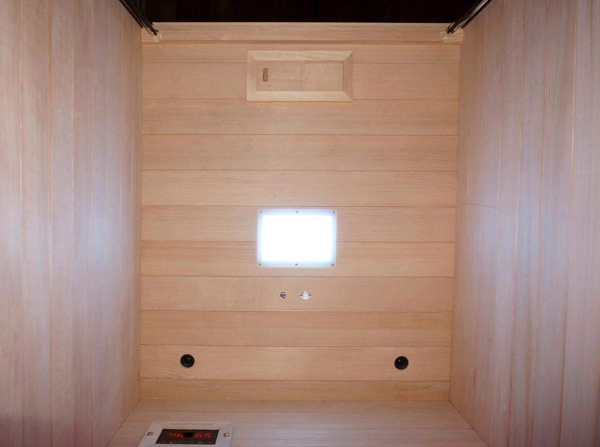 Infrarotkabine 1 Person 90,5x195x100 cm Ruby - Naturfarben, Basics, Holz (90,5/195/100cm) - Sanotechnik