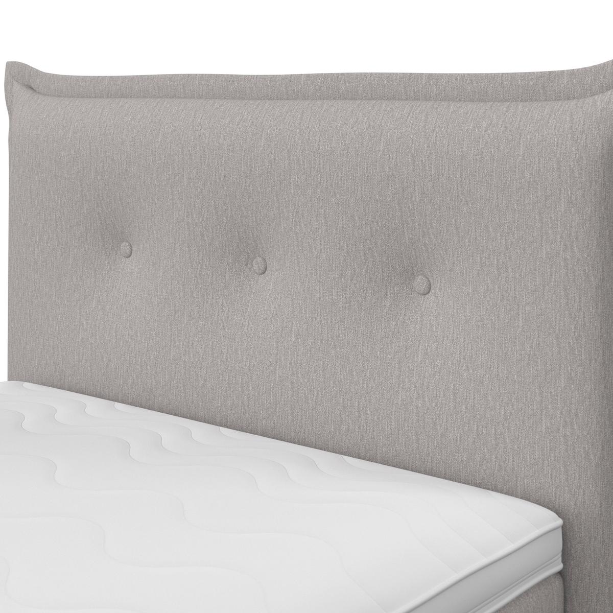 Boxspringová postel POLO 90x200, šEDá - šedá/černá, Moderní, dřevo/textil (90/200cm) - Bessagi Home