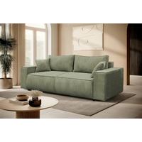 Schlafsofa Loft Hellgrün B: 255cm - Schwarz/Hellgrün, Design, Textil (255/90/97cm) - MID.YOU