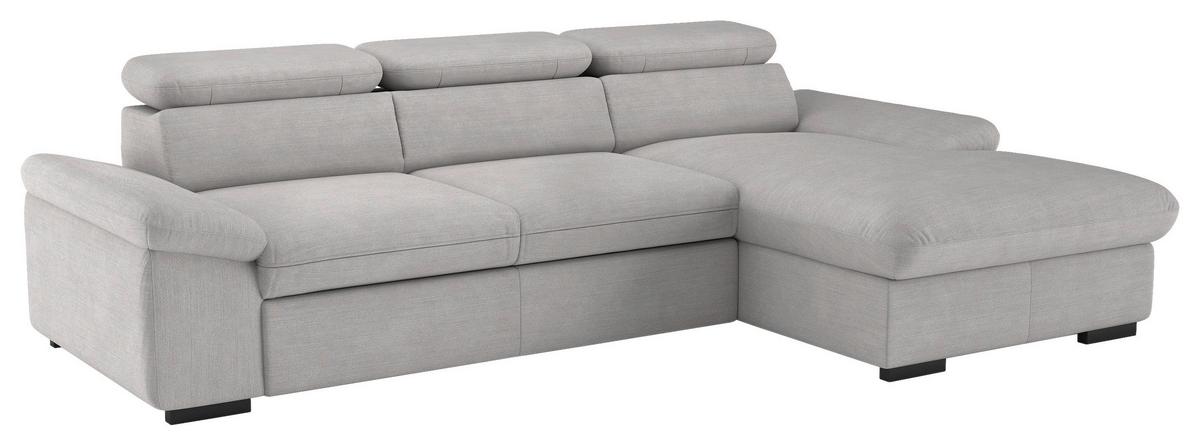 Ecksofa Lola, Hellgrau S: 250x165 Cm - Hellgrau/Schwarz, Design, Textil (250/165cm) - Livetastic