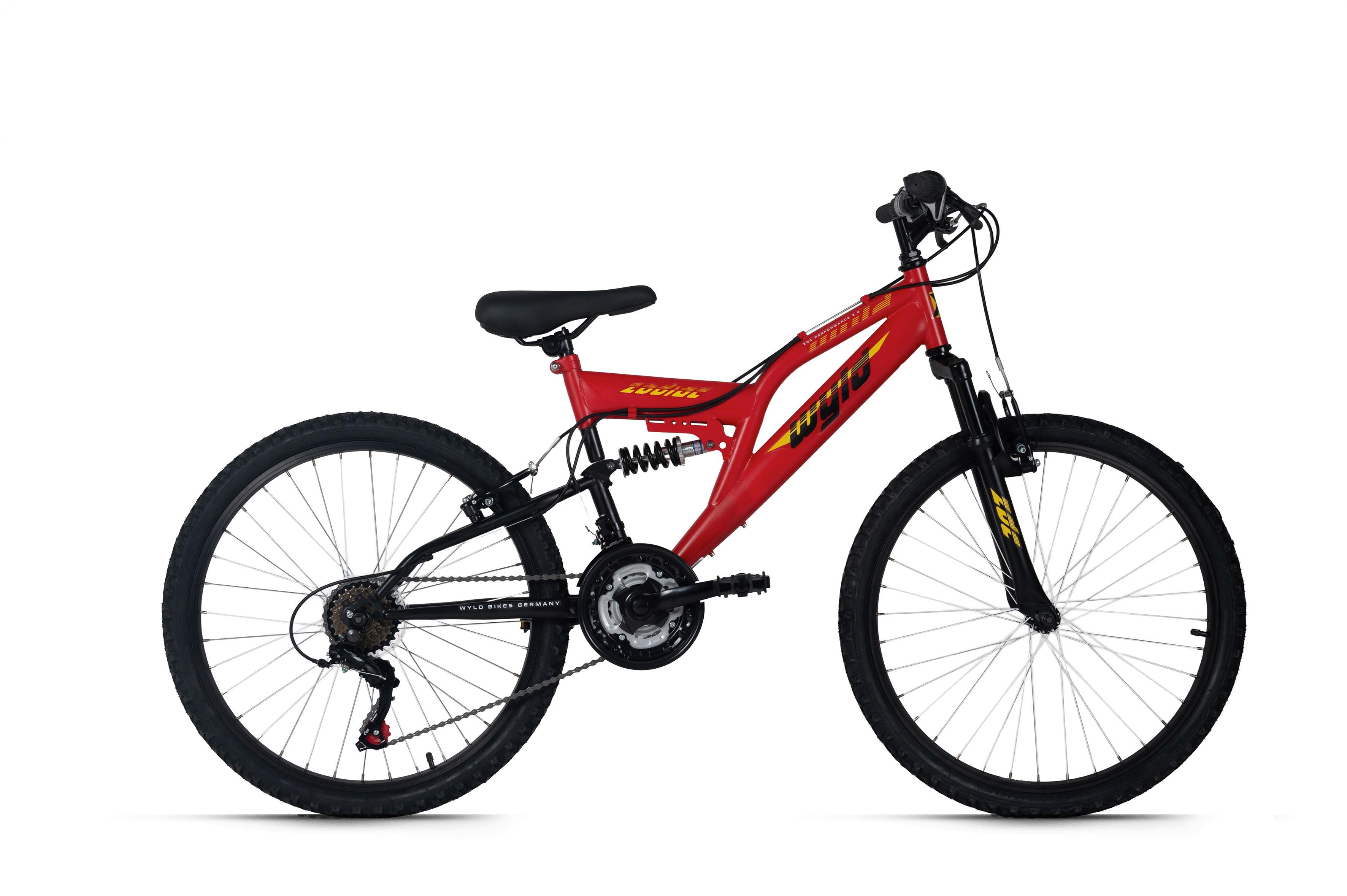 WYLD Kinder Moutainbike Fully rot - Rot, MODERN, Metall (25cm)