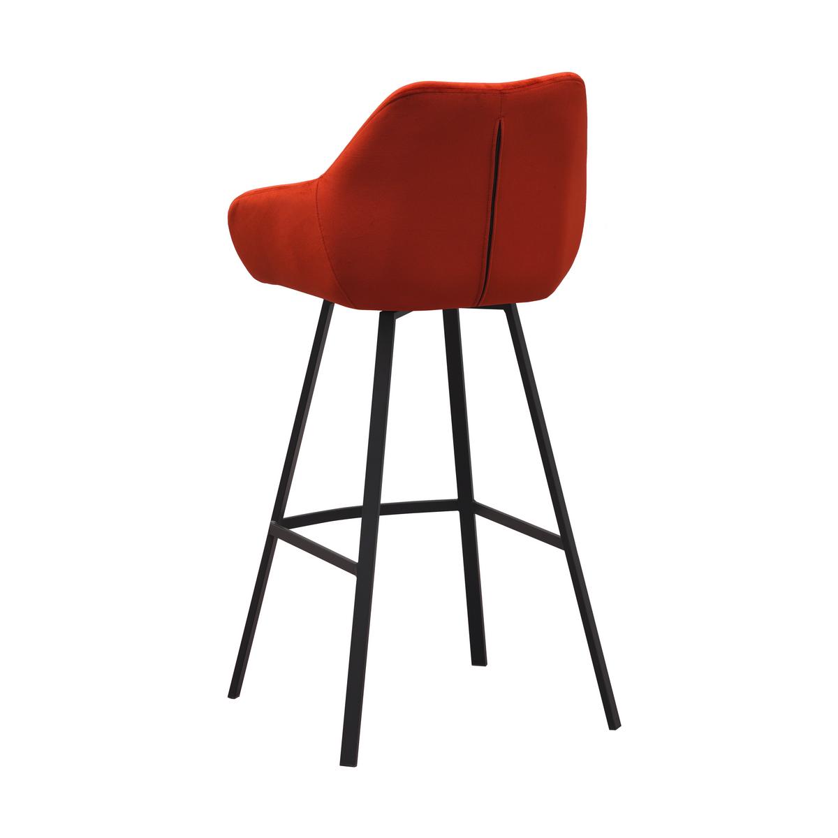 Barhocker-Set Casper Rostfarben B: 55 cm - Rostfarben/Cognac, MODERN, Textil/Metall (55/109/57cm) - MID.YOU