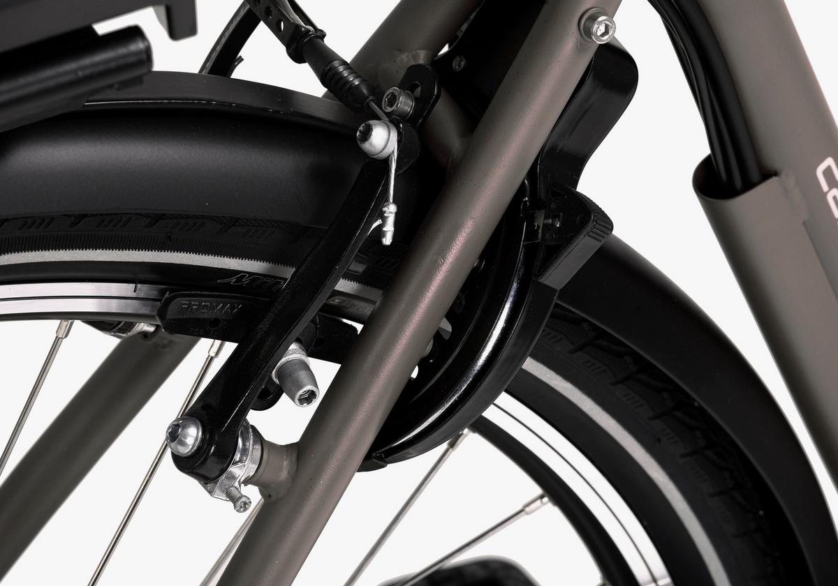 E-bike City Damen Hollandia Carry 28 Zoll 120km - Grau, Basics, Metall (180/70/100cm)