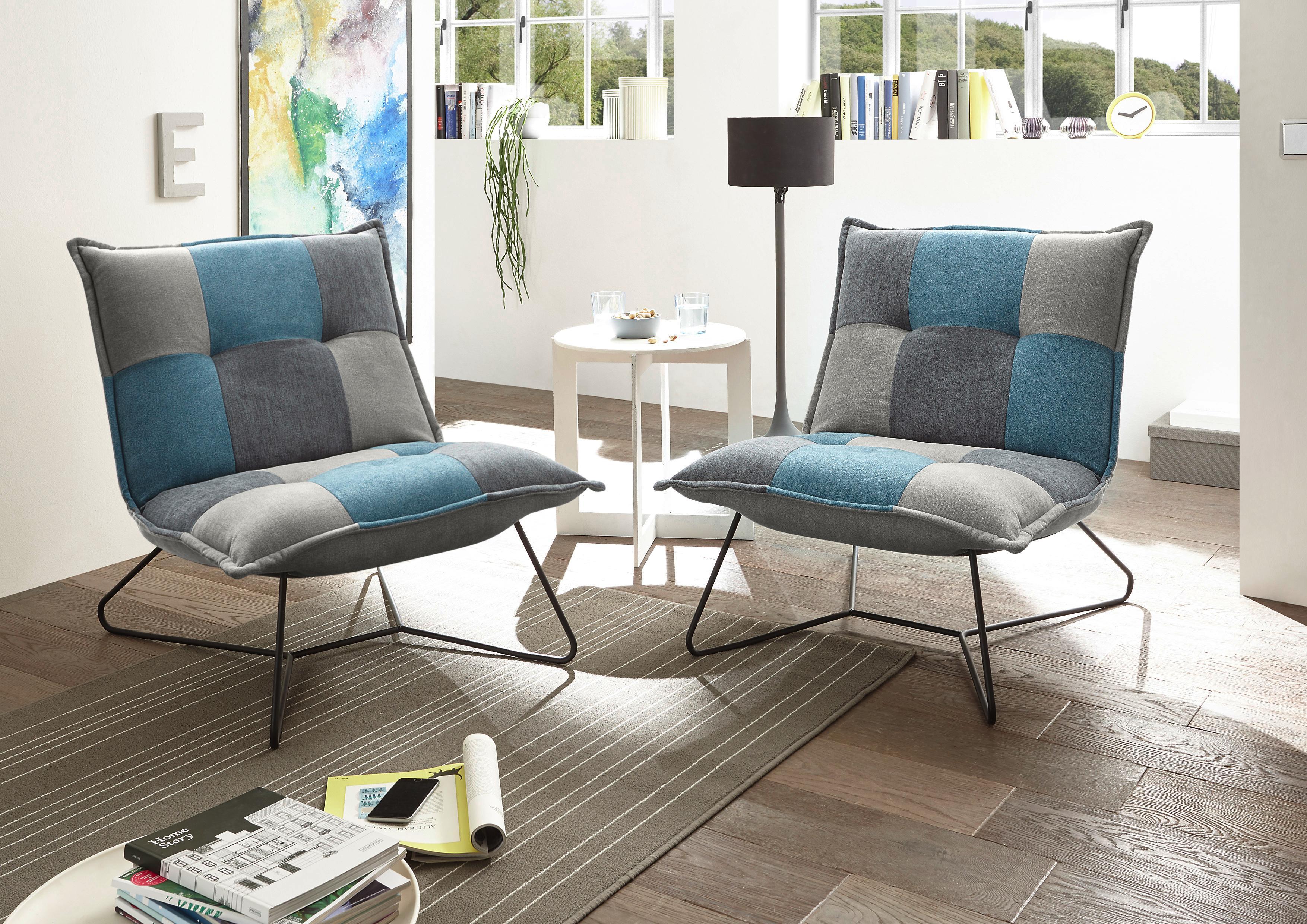 Gepolsterter Sessel mit Textilbezug