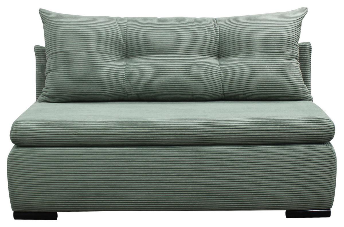 2-sitzer-sofa Yellow Mit Schlaffunktion Grün Cord - Schwarz/Grün, Design, Textil (154/93/85cm) - MID.YOU