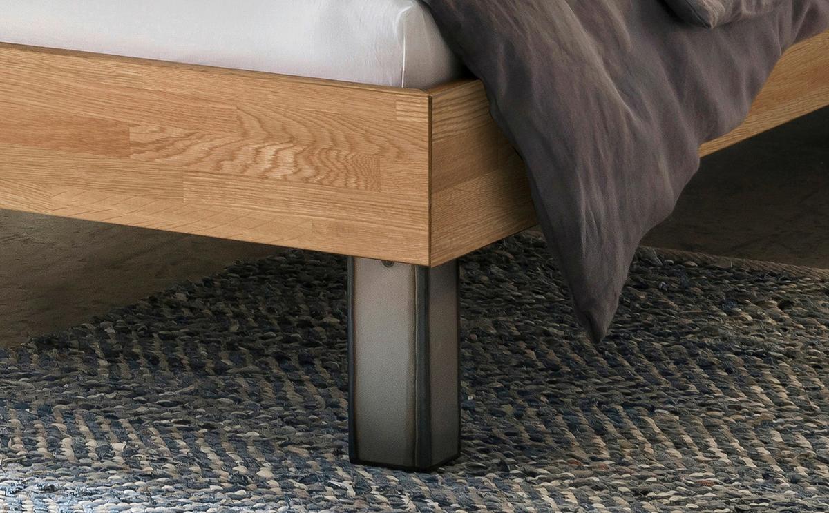 Bett Lodi Eiche Bianco 160x200 Cm - Eiche Bianco/Eichefarben, Natur, Holz (160/200cm) - Hasena