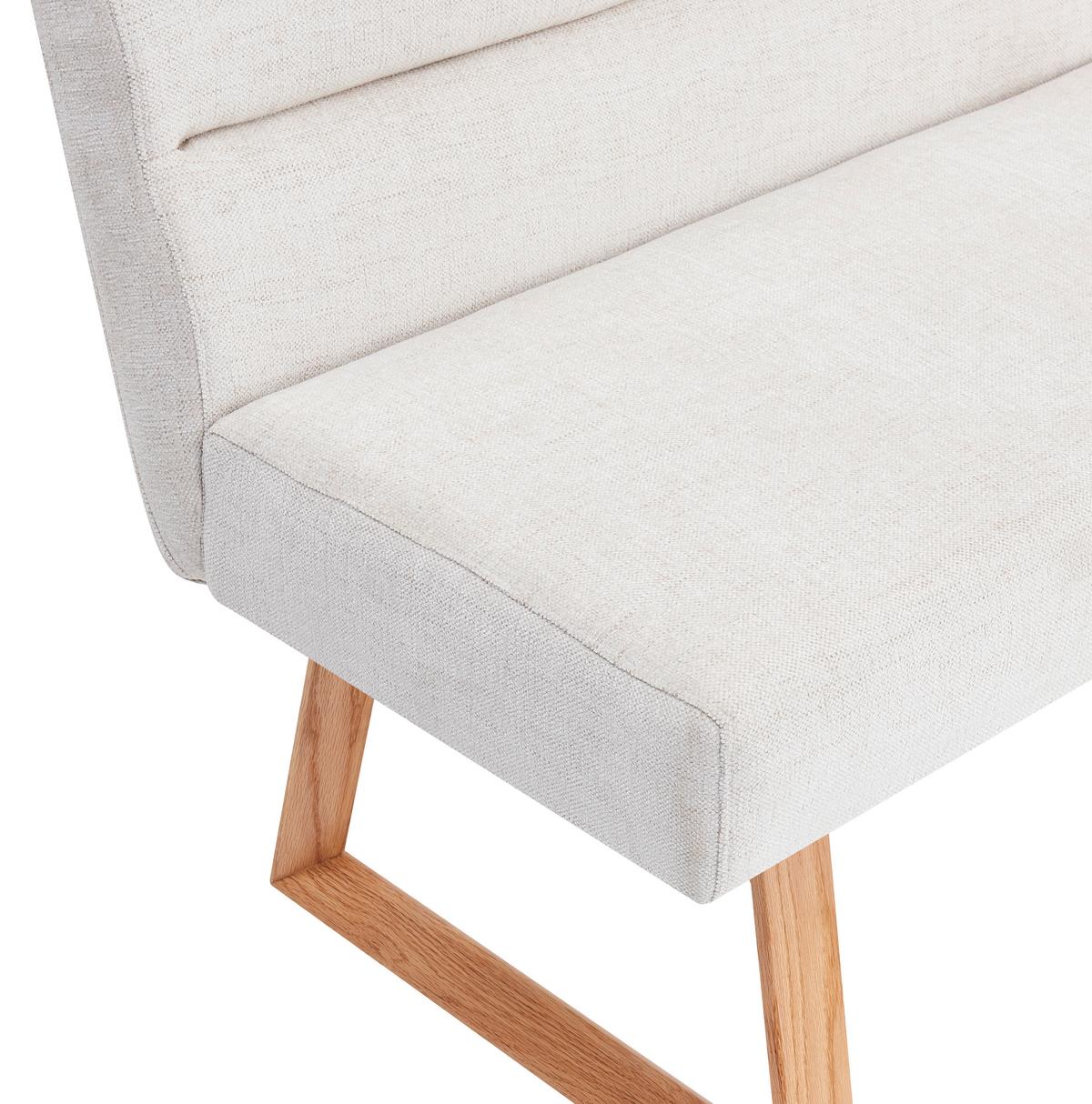Sitzbank Linnea Eichefarben/Beige B: 140 cm - Eichefarben/Beige, MODERN, Holz/Textil (140/82/61cm) - Livetastic