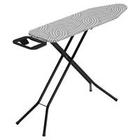 Bügelbrett Elfi 127 X 89cm Mit Bügeleisenablage - Schwarz/Grau, KONVENTIONELL, Textil (127/30.5/89cm) - Homezone
