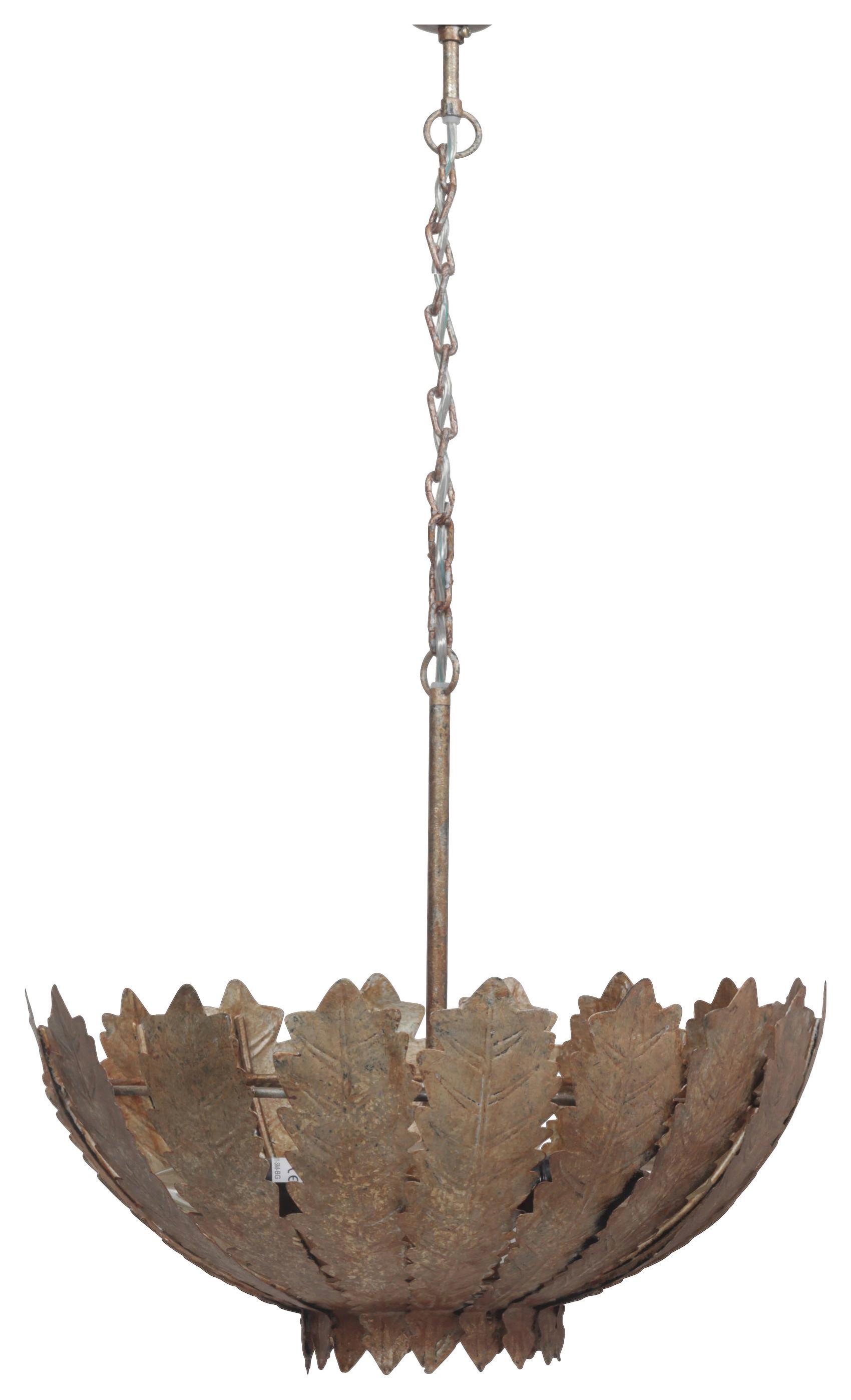 Hängeleuchte Autumn Leaves Large Gold - Goldfarben, Trend, Metall (77/77/31cm) - Kayoom