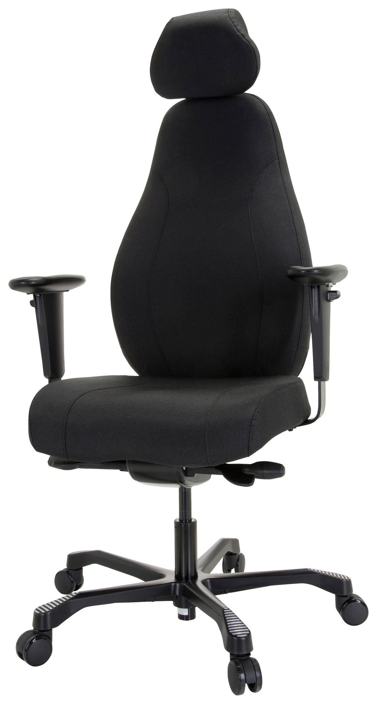 Drehstuhl Resistio XXL Schwarz - Schwarz, MODERN, Kunststoff/Textil (72/121/60cm) - MID.YOU
